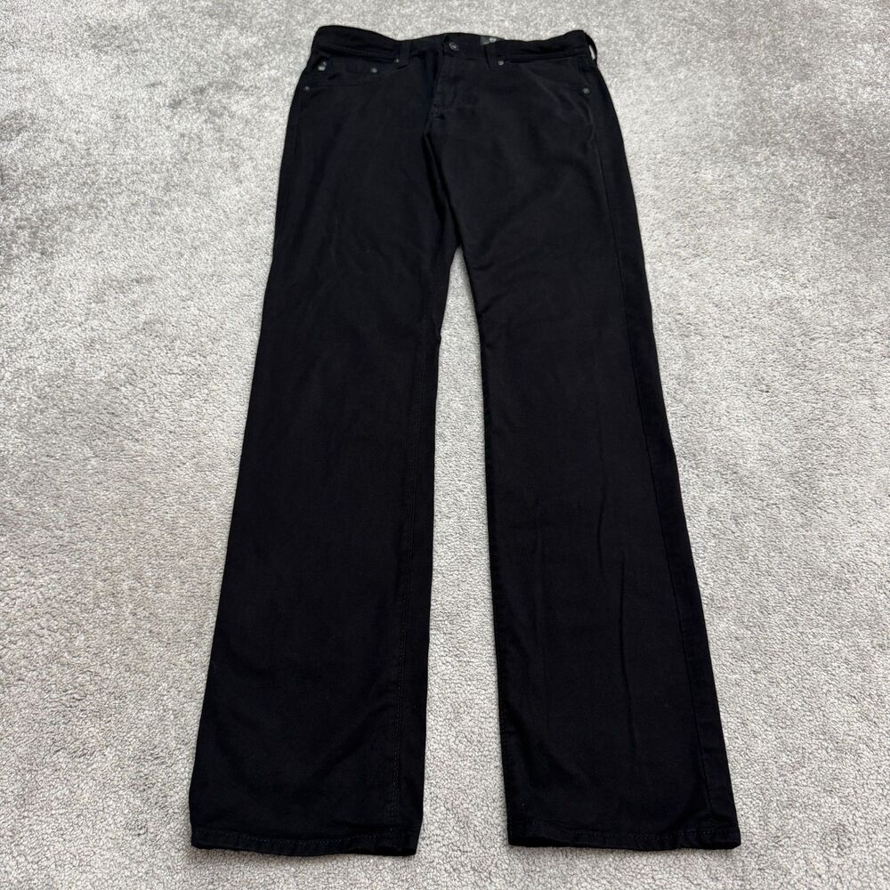 AG Adriano Goldschmied The Matchbox Slim Straight Pants Mens 31 Black Stretch